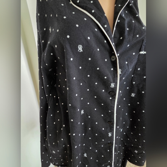 Victoria's Secret Womens Black White Pajama Set Size Large PJ Set - Picture 5 of 11